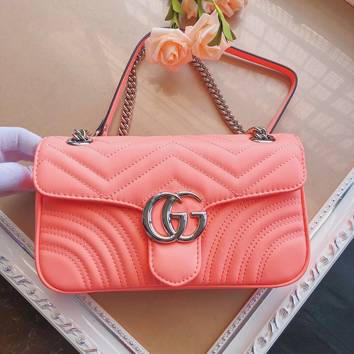 Gucci bag model number 443497  leather Marmont 2020ss Spring and Summer Macaron new color-bcc7aa72